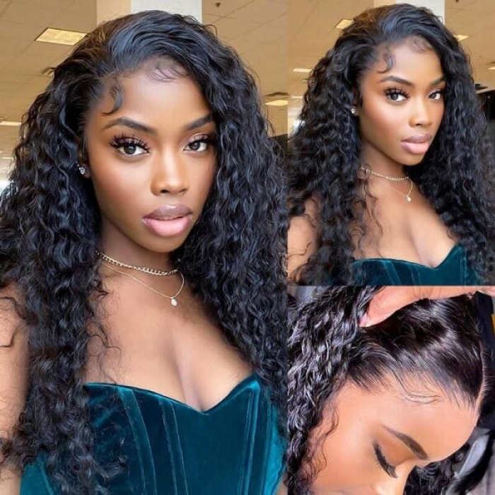 Middle Part Curly Lace Closure Wigs On Sale | Julia hair