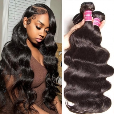 4 Bundles Body Wave Virgin Hair Weave With Lace Frontal Closure